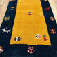 Orientteppich handgeknüpft Indian Gabbeh Top 125x60 cm