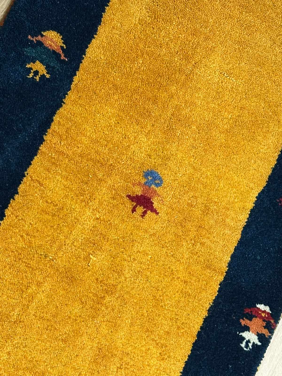 Orientteppich handgeknüpft Indian Gabbeh Top 125x60 cm