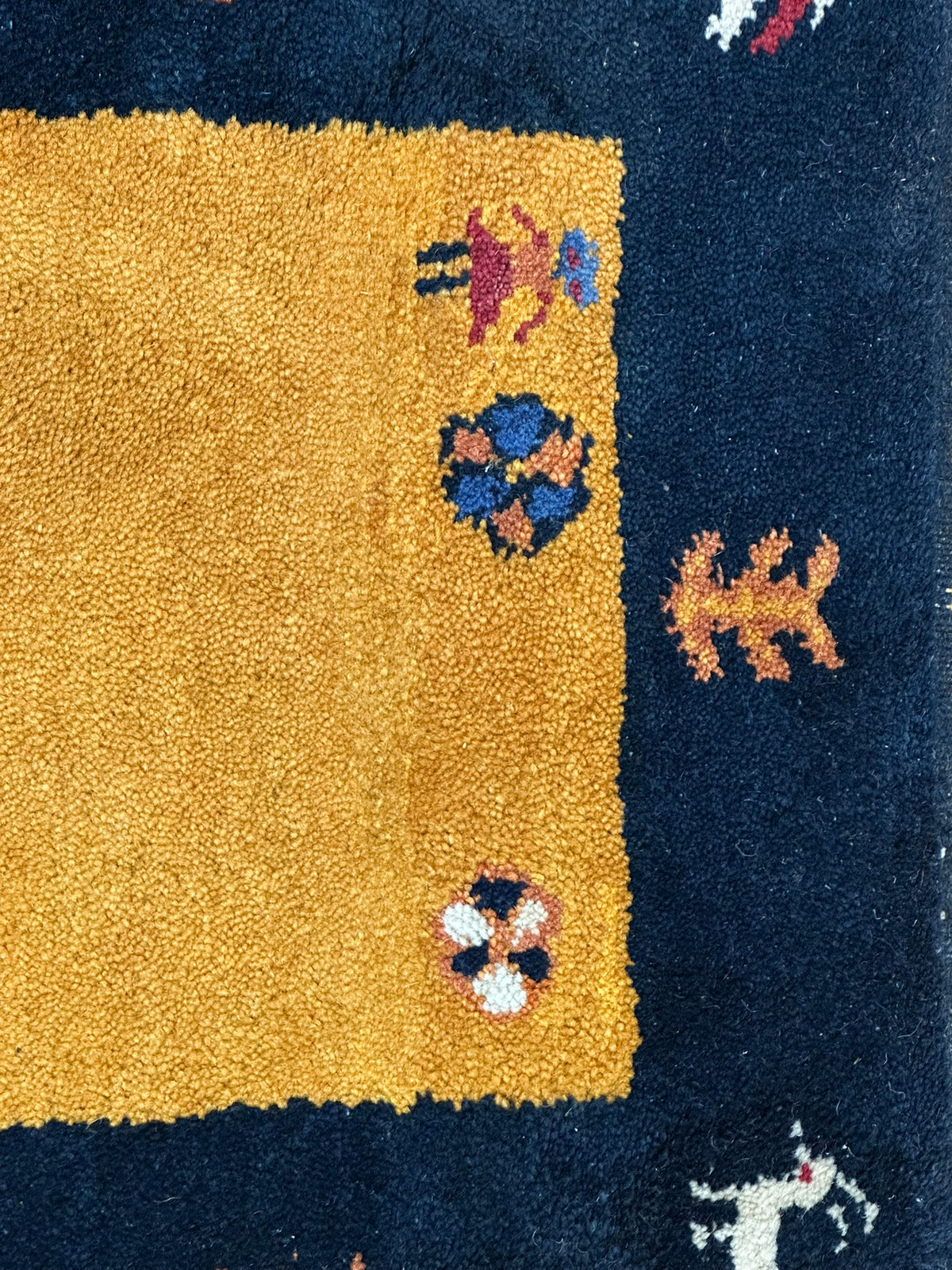 Orientteppich handgeknüpft Indian Gabbeh Top 125x60 cm