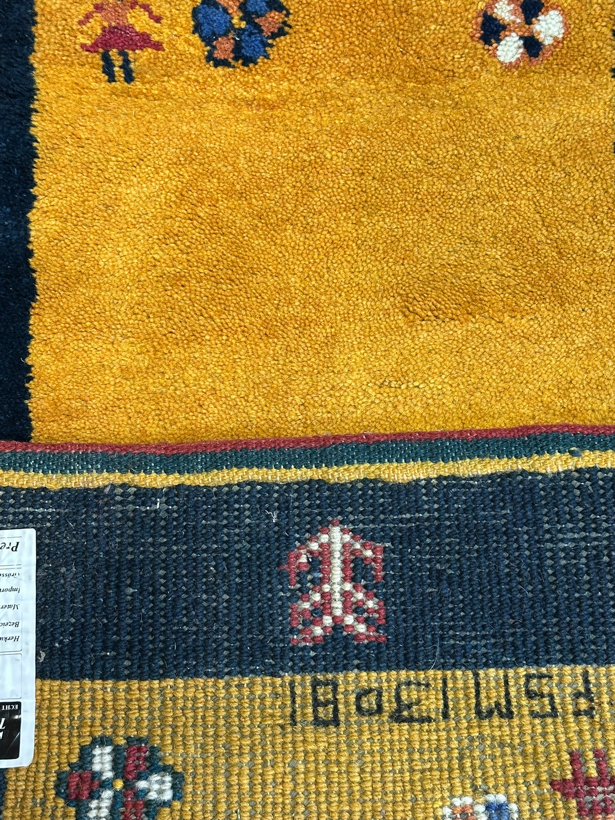 Orientteppich handgeknüpft Indian Gabbeh Top 125x60 cm