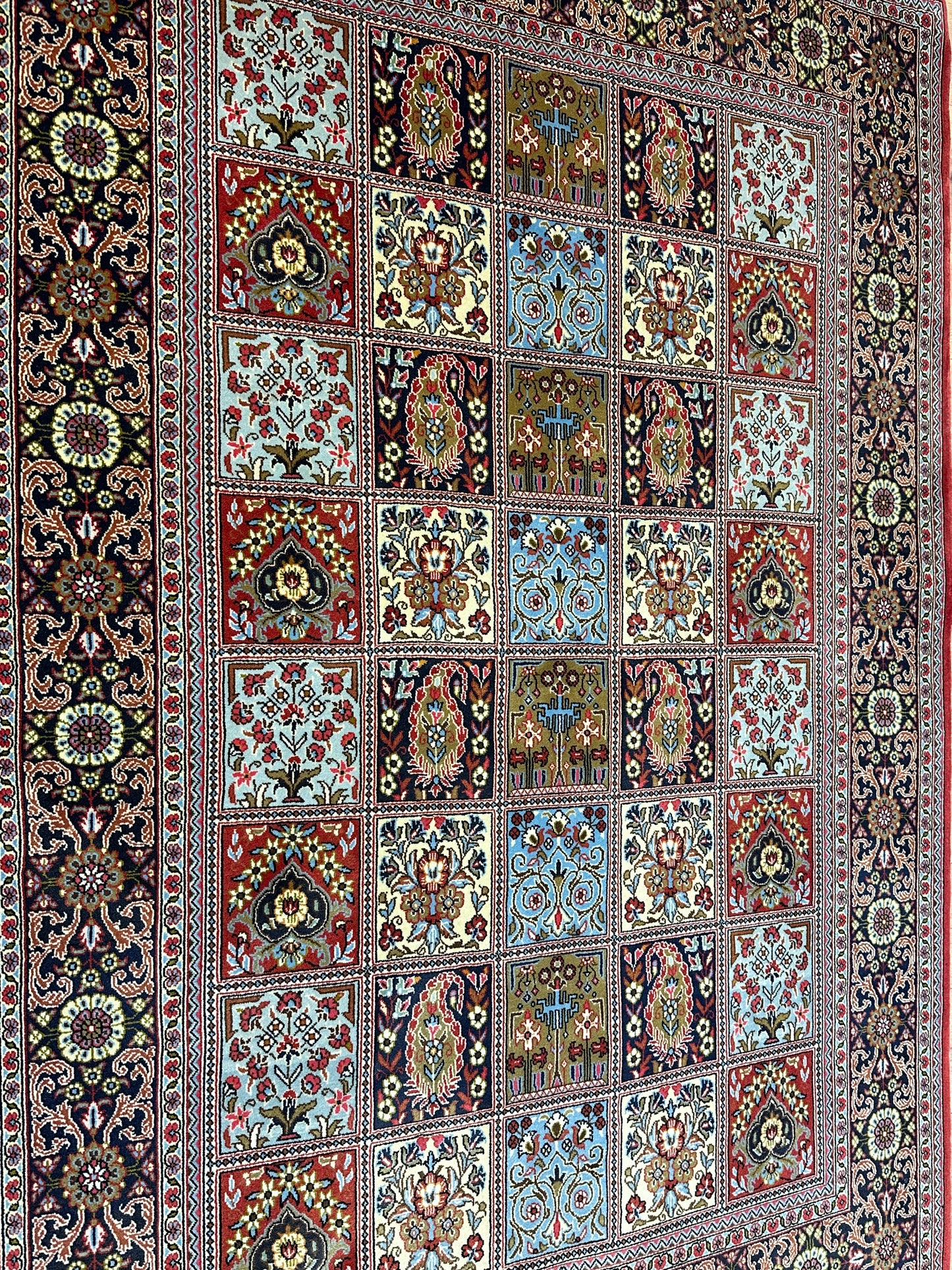 Handgeknüpfter Perser Orientteppich - Ghom Felder Ghom - 200x140 cm