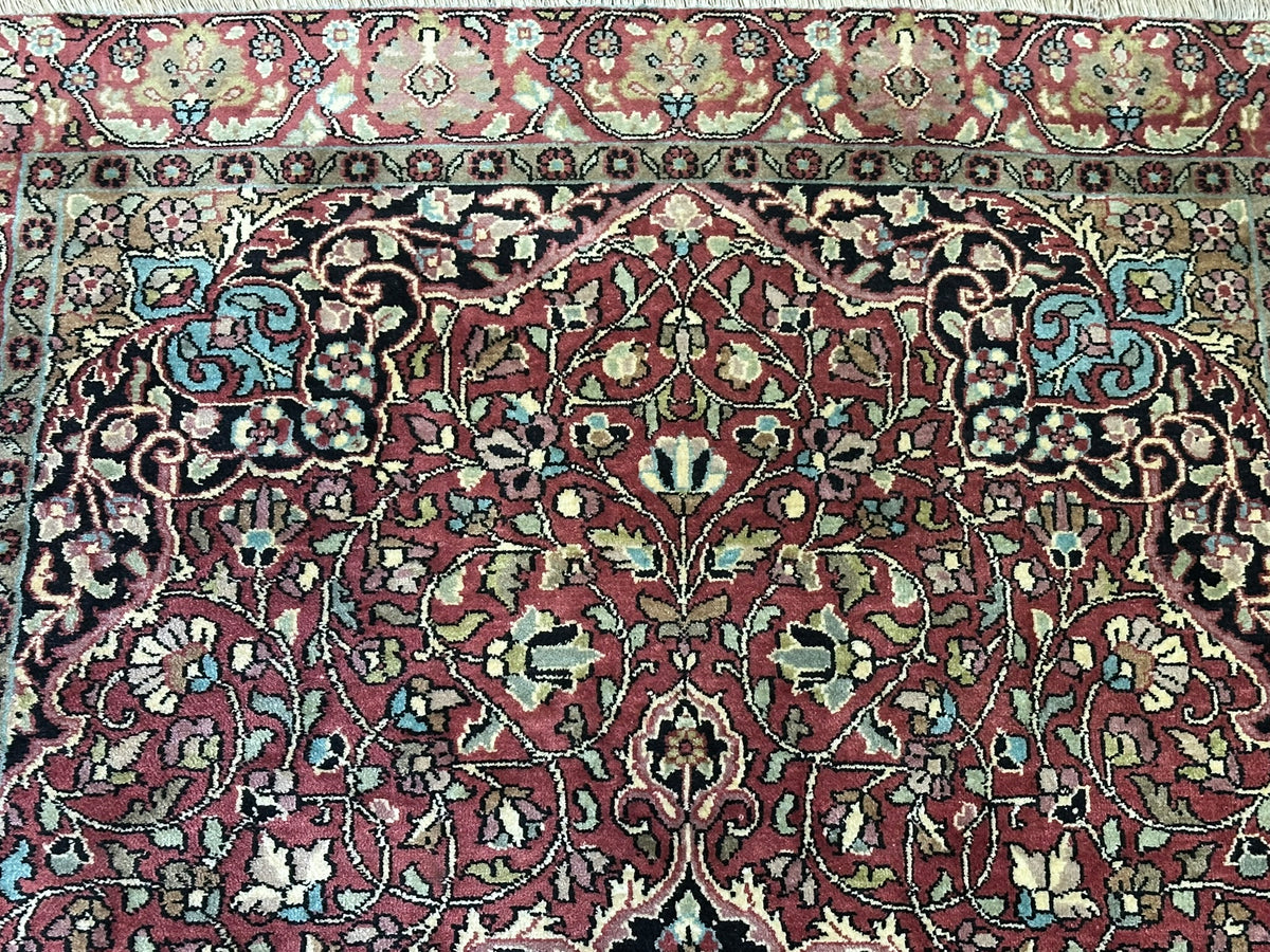 Orientteppich handgeknüpft Kaschmir Seide Ghom 170x108 cm