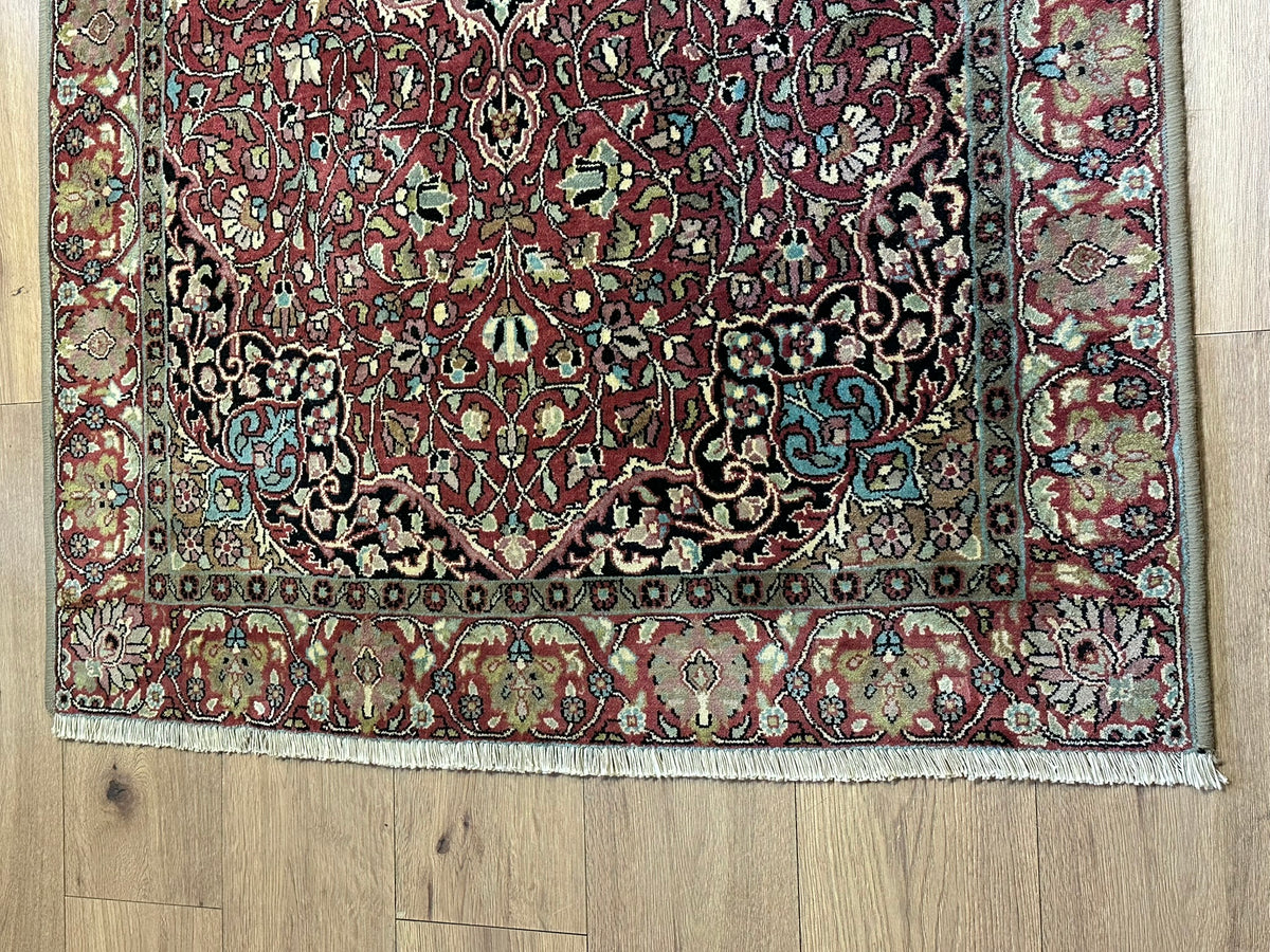Orientteppich handgeknüpft Kaschmir Seide Ghom 170x108 cm