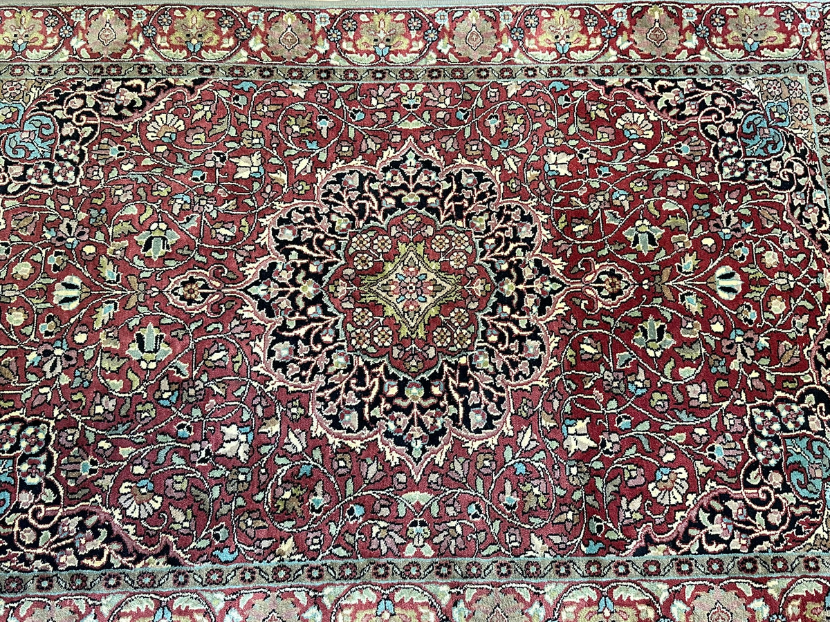 Orientteppich handgeknüpft Kaschmir Seide Ghom 170x108 cm