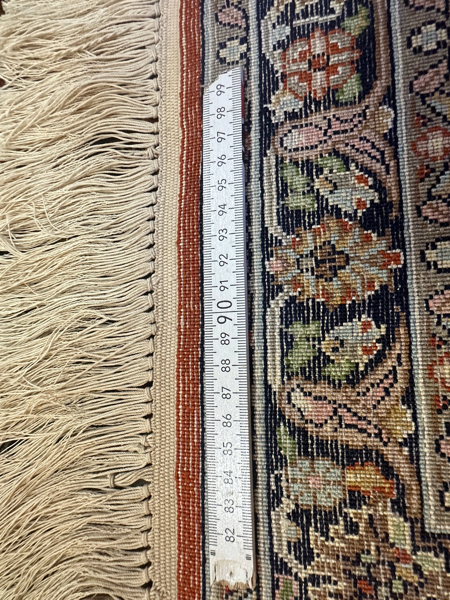Handgeknüpfter Orient Kaschmir Seidenteppich 125x65 cm