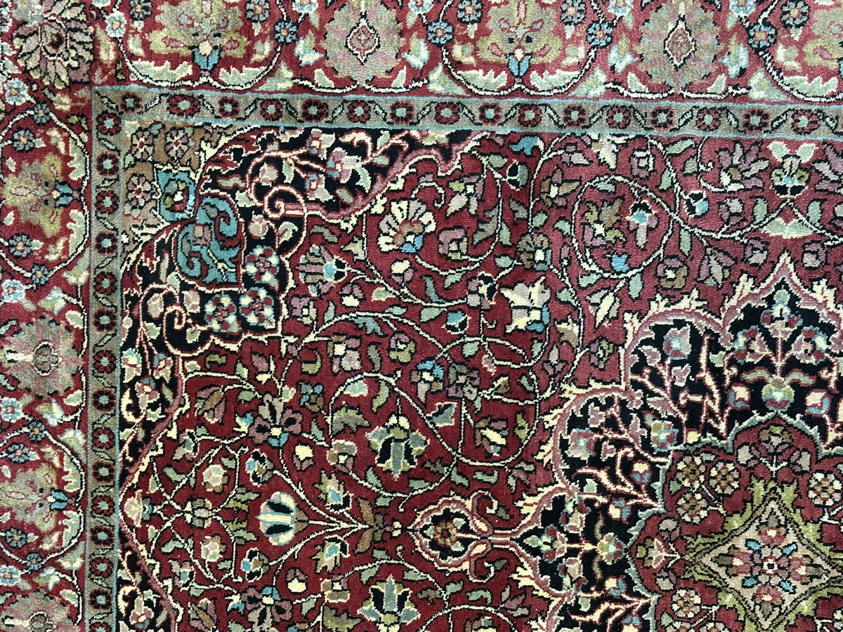 Orientteppich handgeknüpft Kaschmir Seide Ghom 170x108 cm