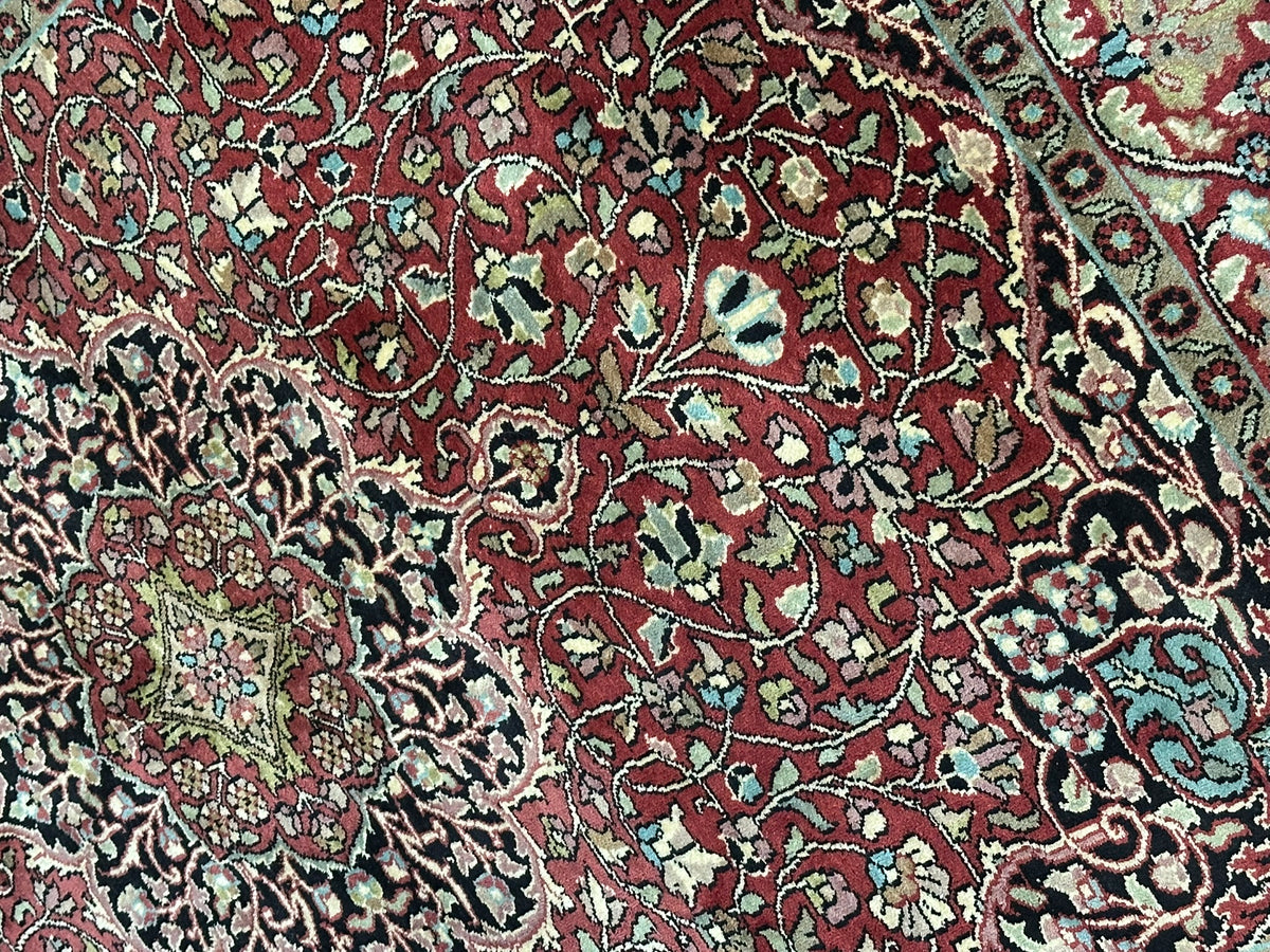 Orientteppich handgeknüpft Kaschmir Seide Ghom 170x108 cm