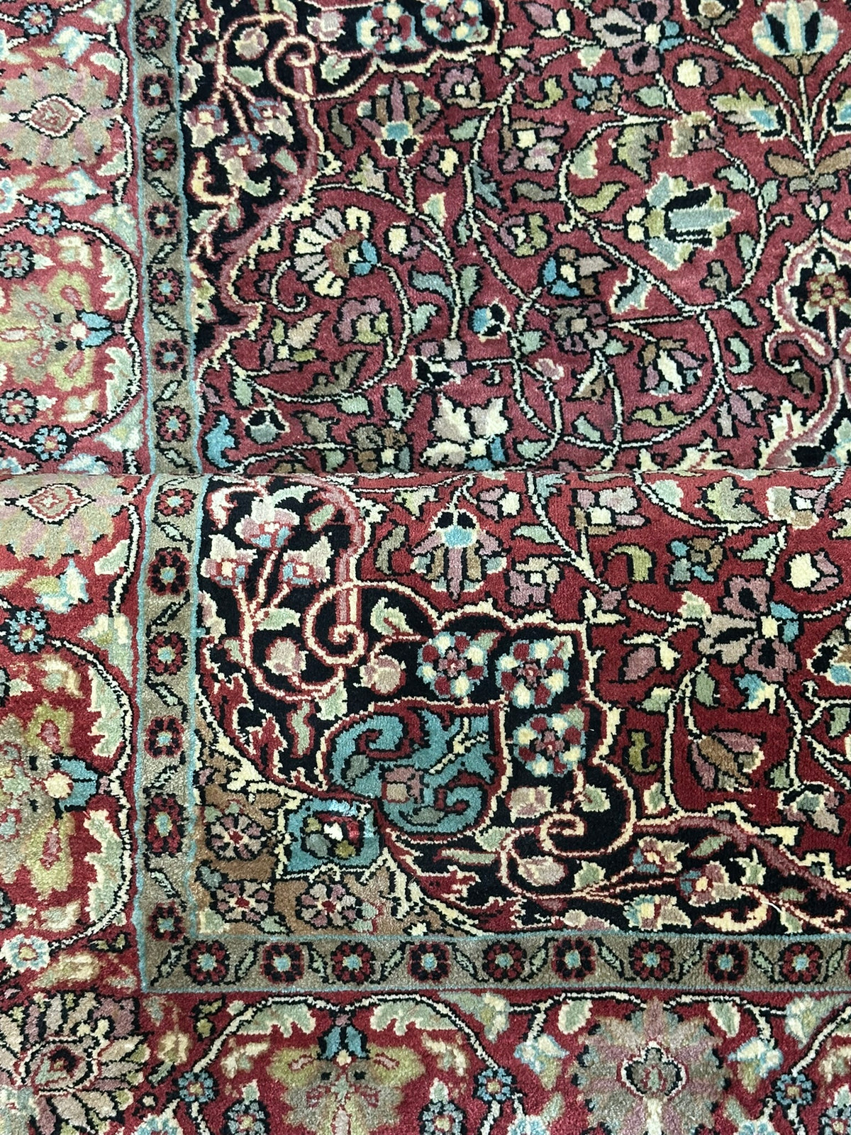 Orientteppich handgeknüpft Kaschmir Seide Ghom 170x108 cm