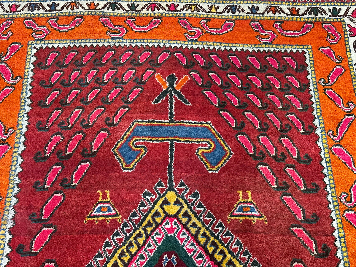 Orientteppich handgeknüpft Meschgain Kazak Naturfarben 233x155 cm