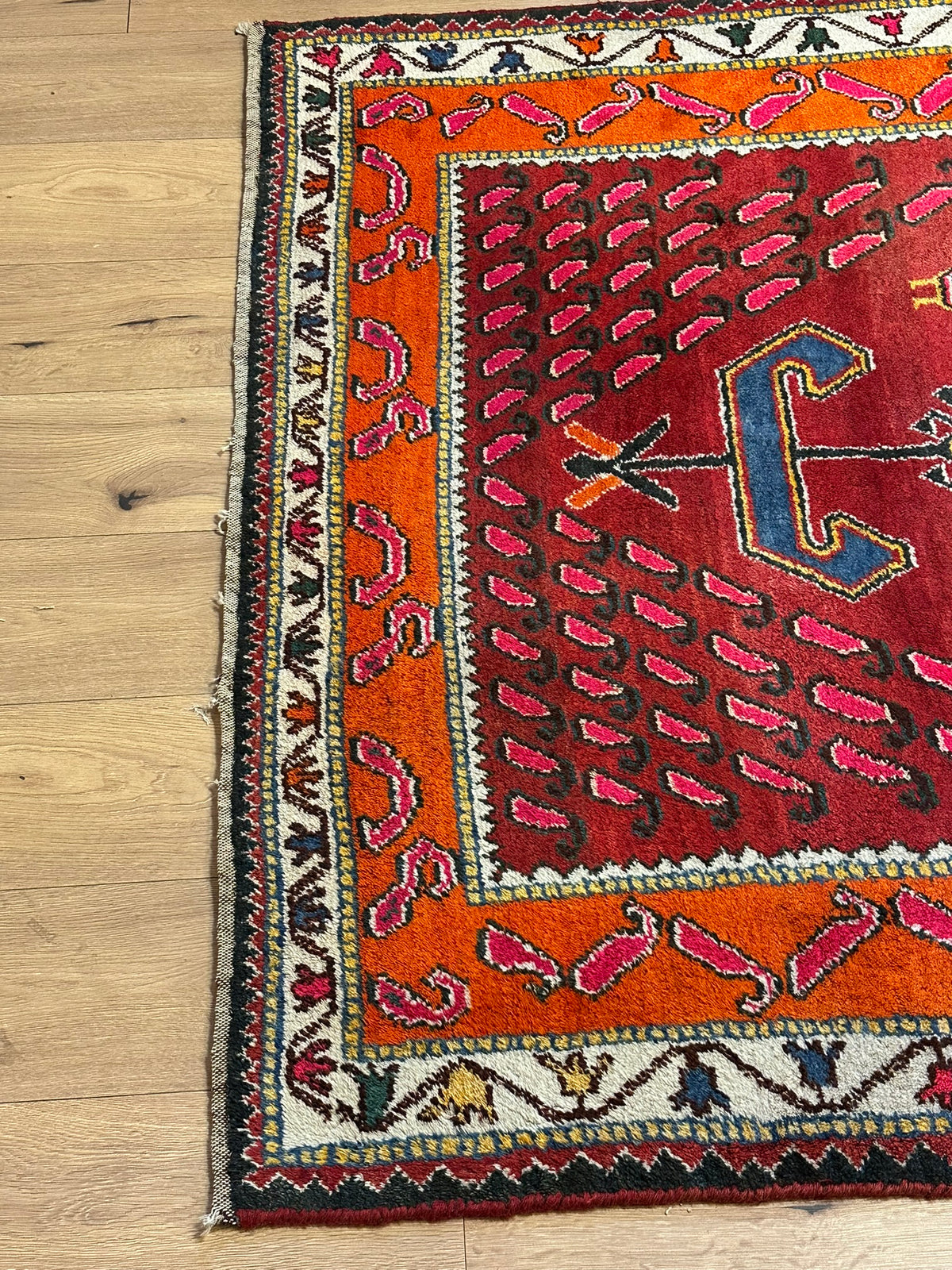 Orientteppich handgeknüpft Meschgain Kazak Naturfarben 233x155 cm