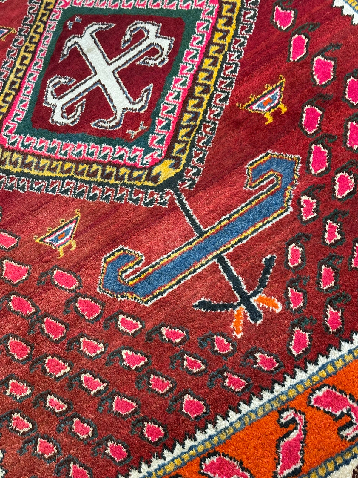 Orientteppich handgeknüpft Meschgain Kazak Naturfarben 233x155 cm