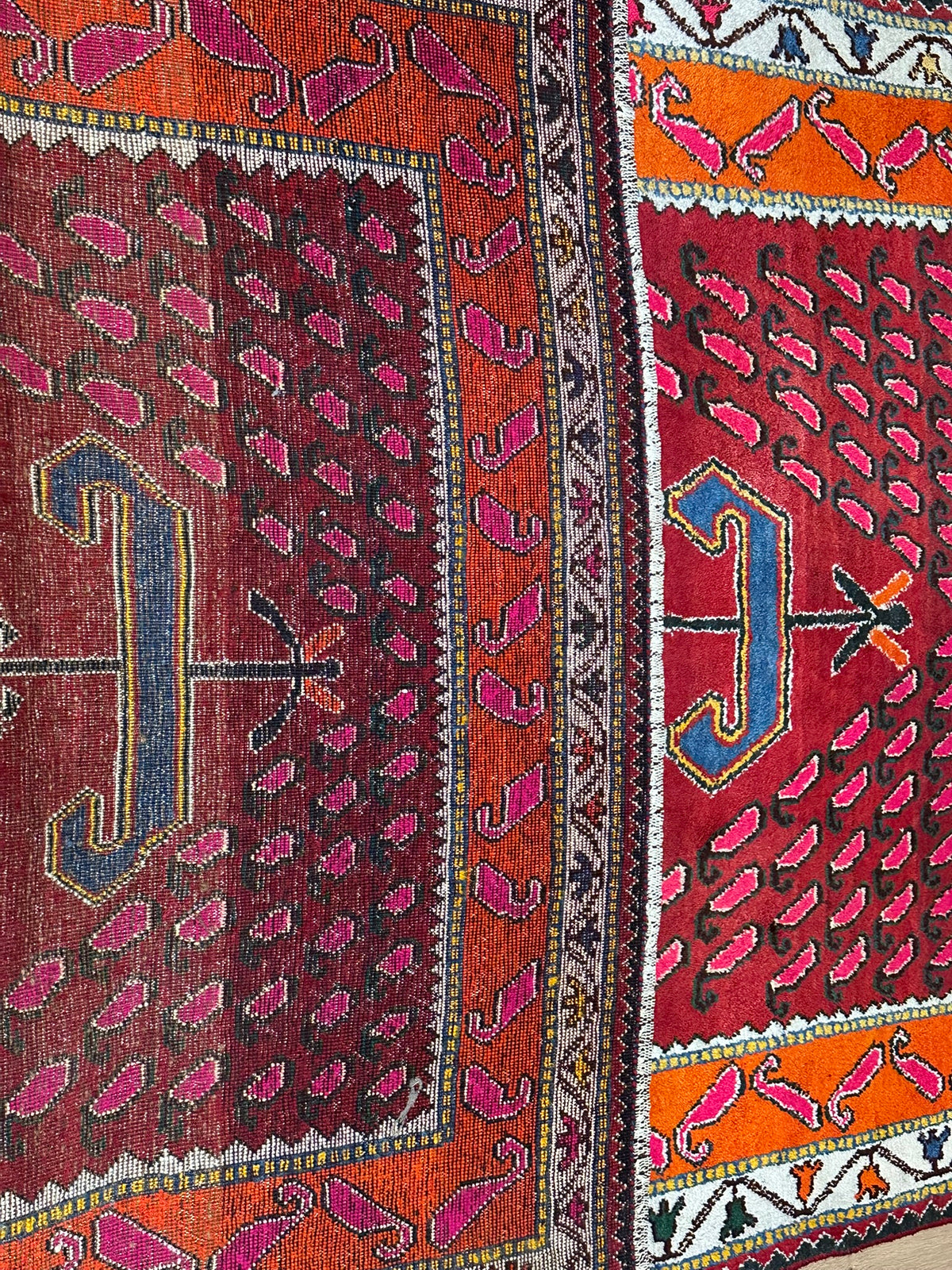 Orientteppich handgeknüpft Meschgain Kazak Naturfarben 233x155 cm