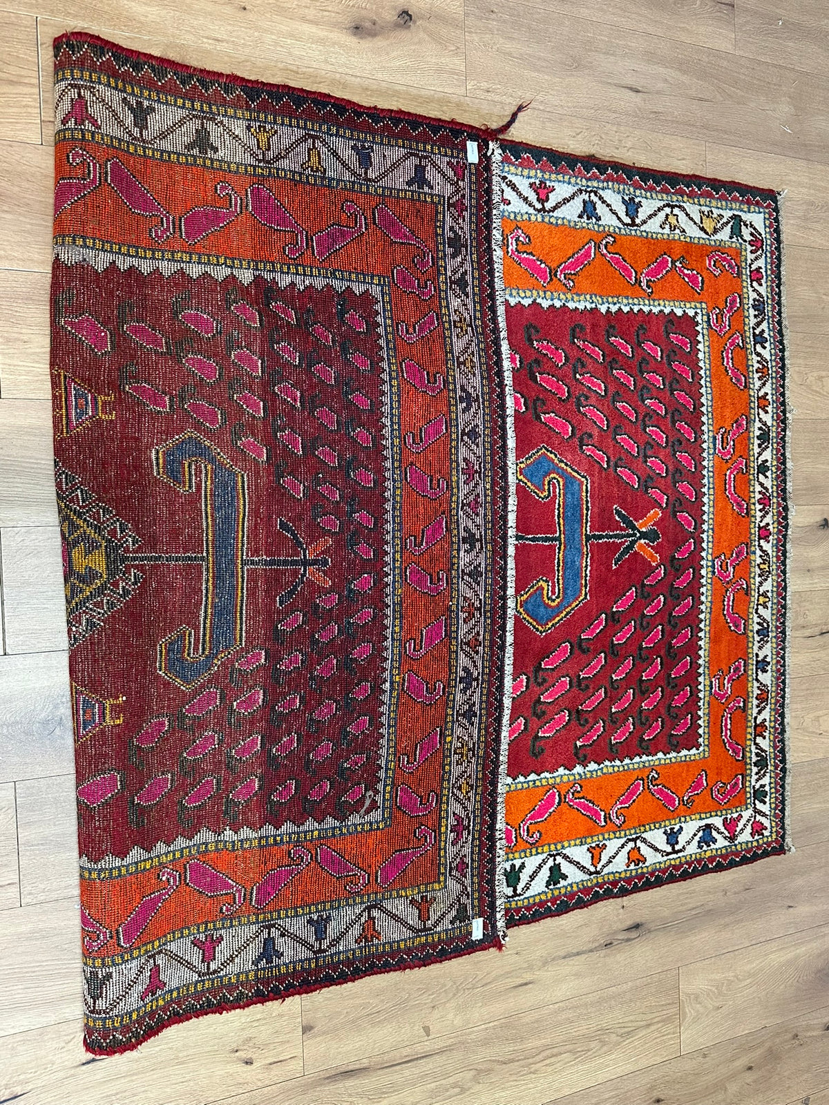 Orientteppich handgeknüpft Meschgain Kazak Naturfarben 233x155 cm