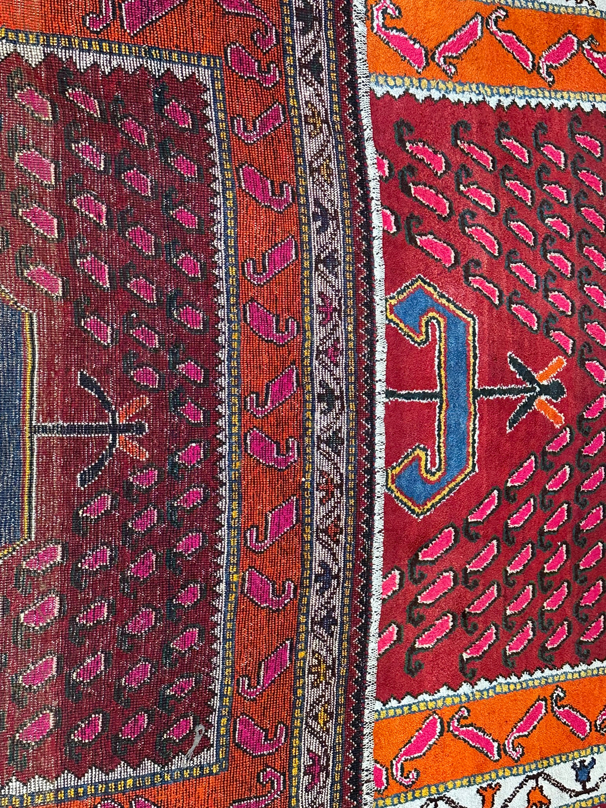 Orientteppich handgeknüpft Meschgain Kazak Naturfarben 233x155 cm