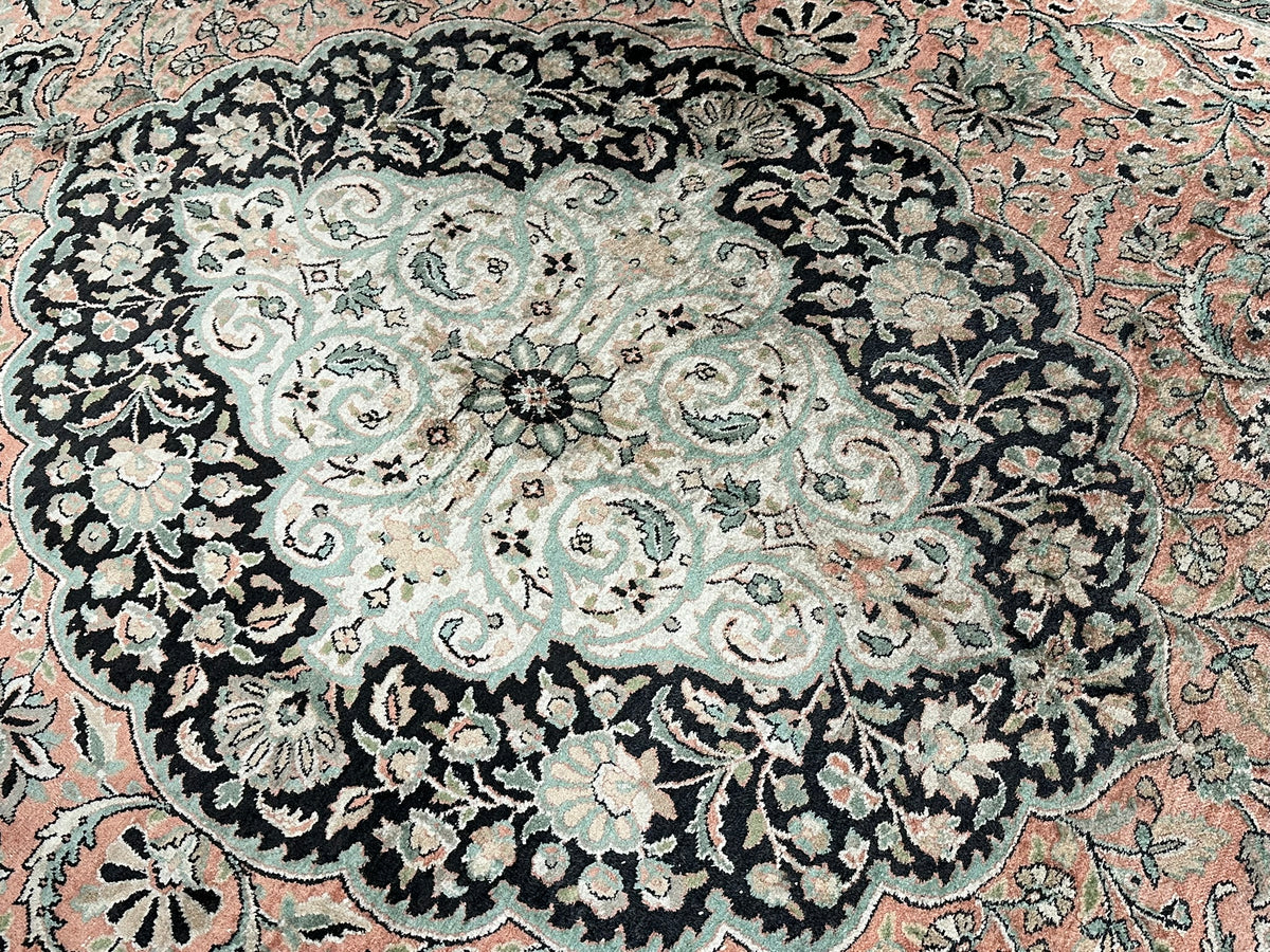 Orientteppich handgeknüpft Kaschmir Ghom Seide 310x210 cm