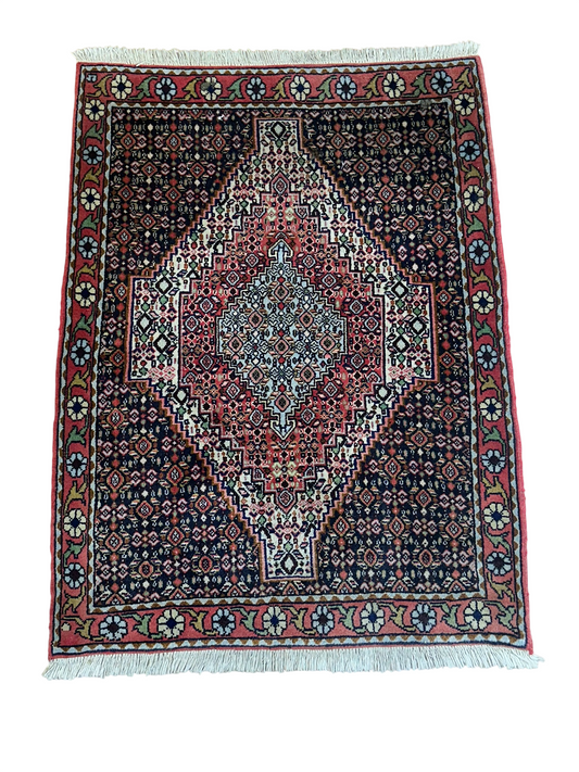 Orientteppich handgeknüpft Senneh Bidjar 104x77 cm