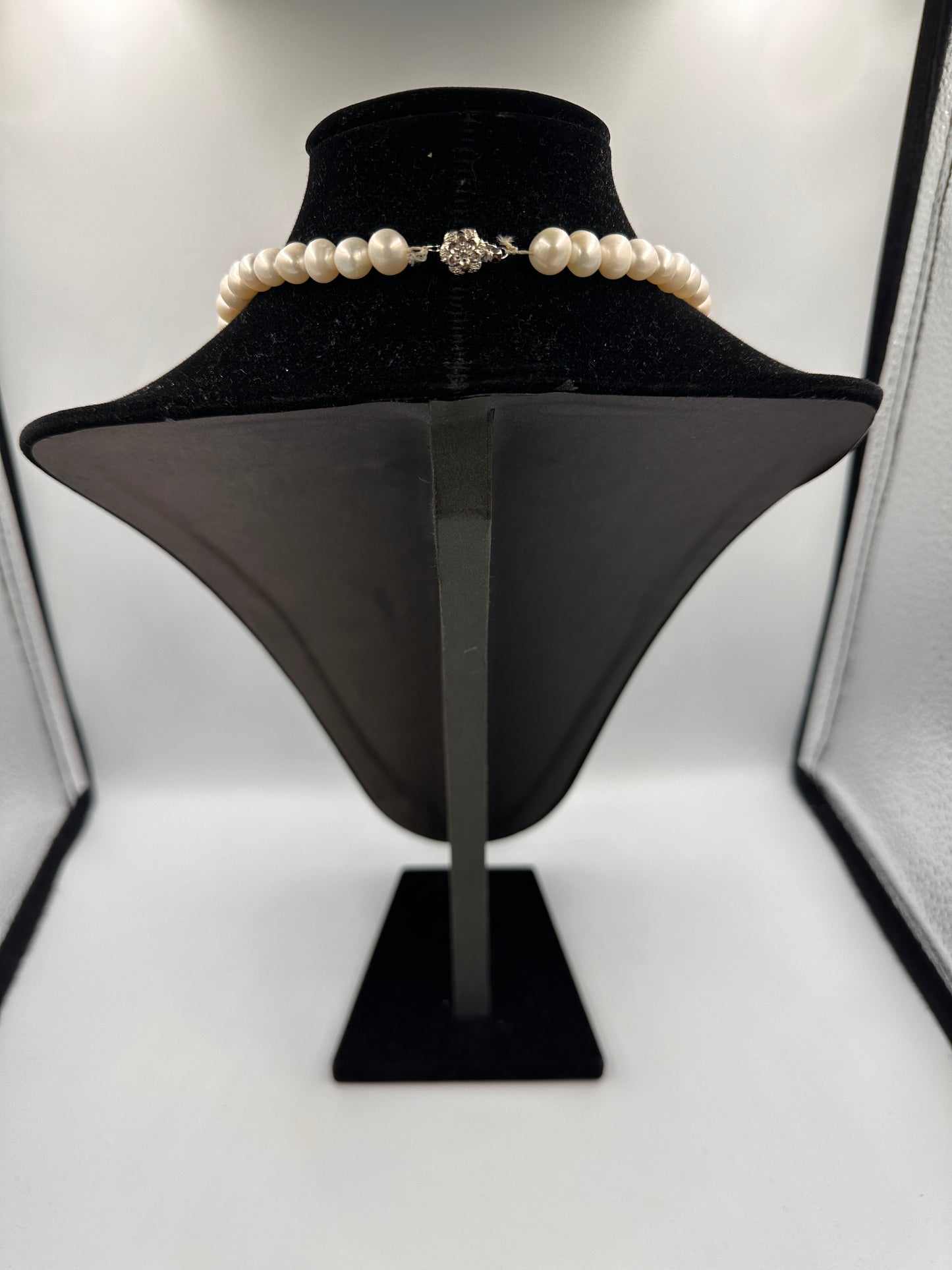 Vintage Weiße Echte Perlenkette