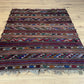 Antik Orientteppich handgeknüpft Kelim Kazak Naturfarben 145x105 cm