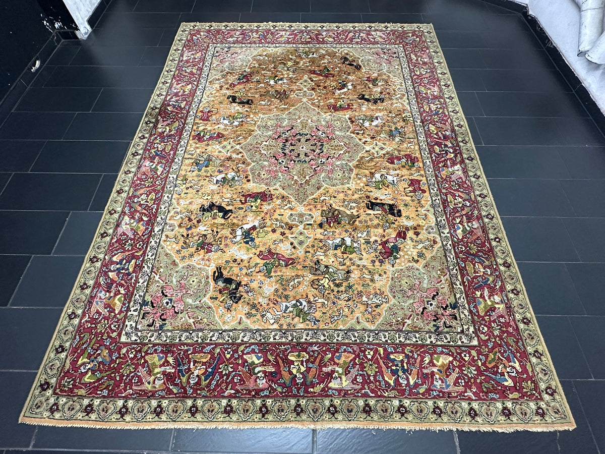 Antik Orientteppich handgeknüpft Tetex  Deutschland  um 1900 357x255 cm