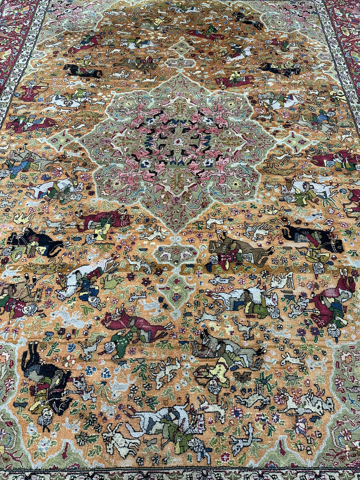 Antik Orientteppich handgeknüpft Tetex  Deutschland  um 1900 357x255 cm