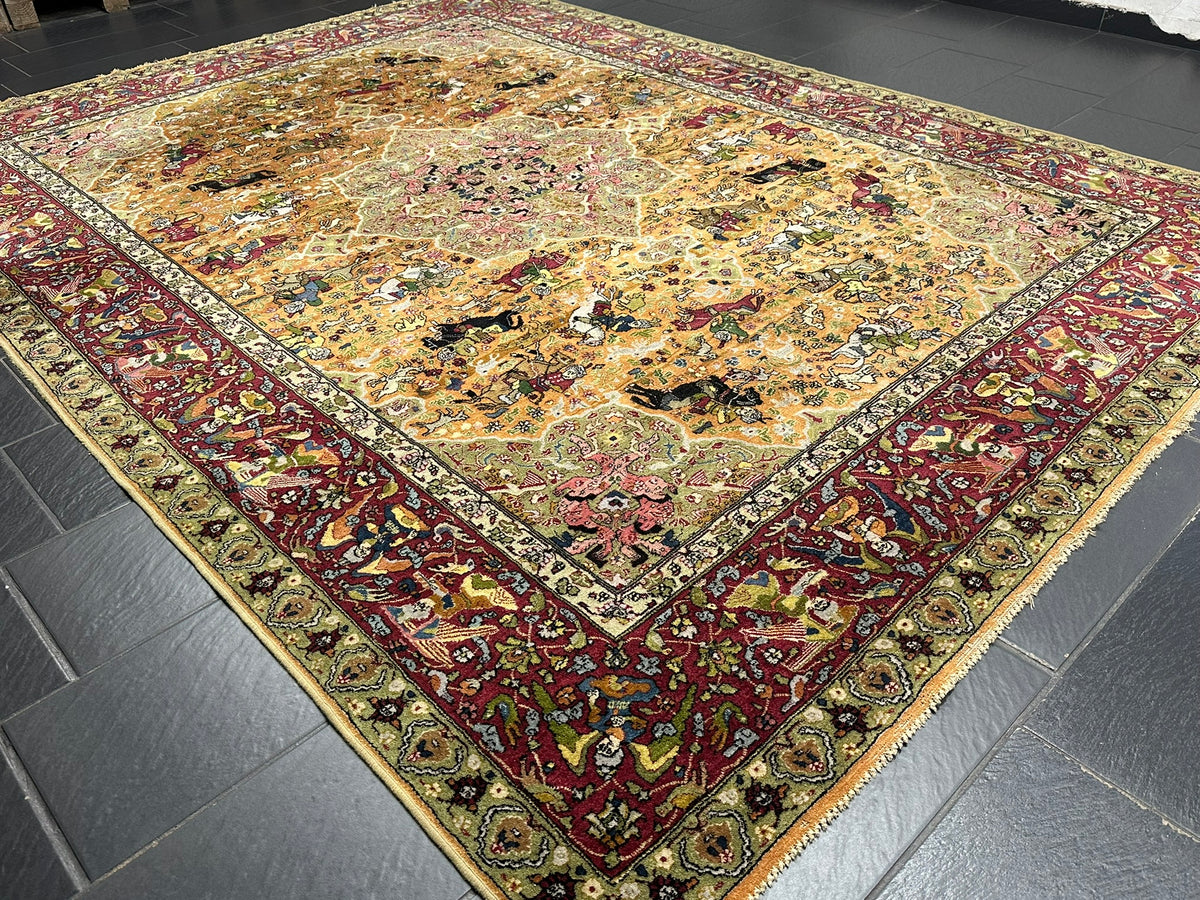 Antik Orientteppich handgeknüpft Tetex  Deutschland  um 1900 357x255 cm