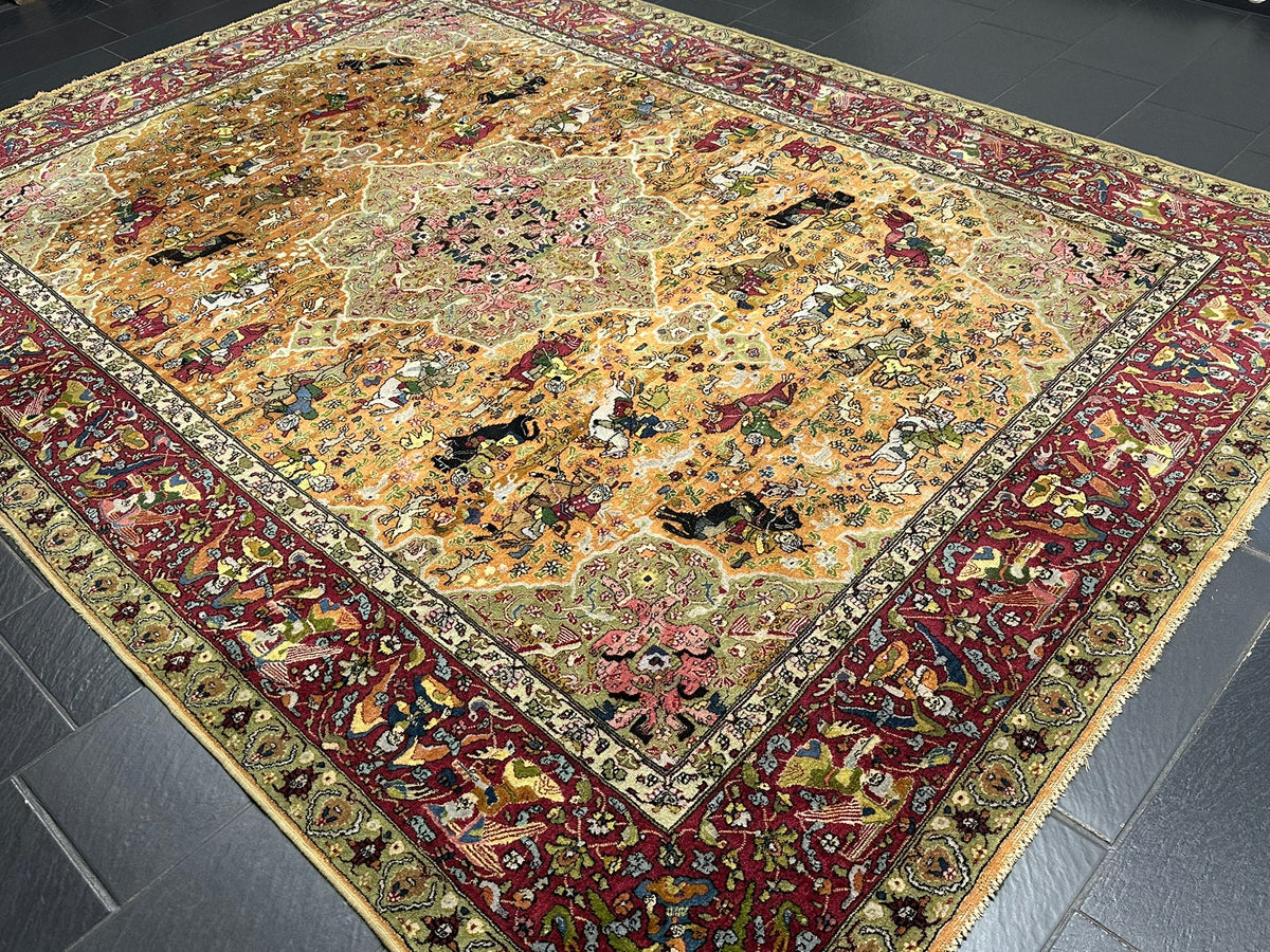 Antik Orientteppich handgeknüpft Tetex  Deutschland  um 1900 357x255 cm