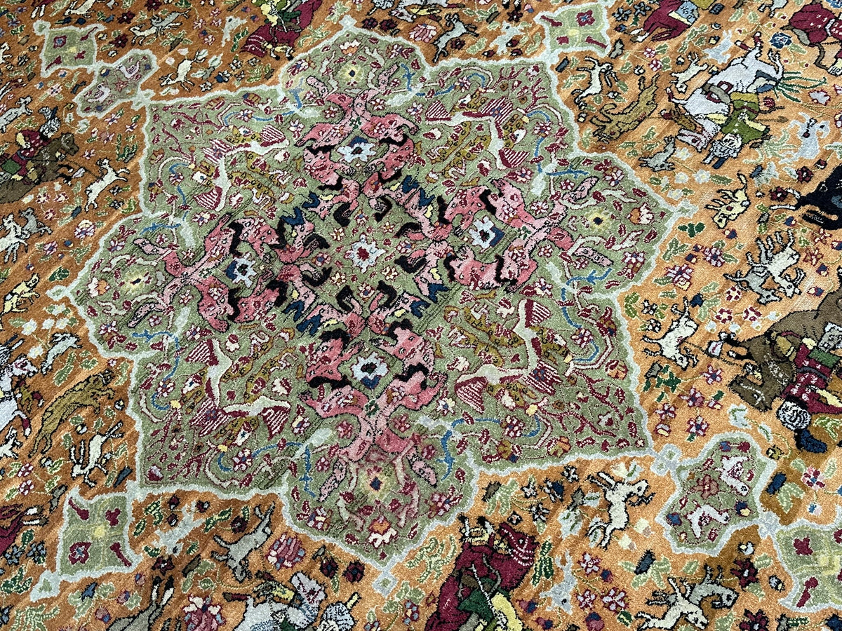 Antik Orientteppich handgeknüpft Tetex  Deutschland  um 1900 357x255 cm