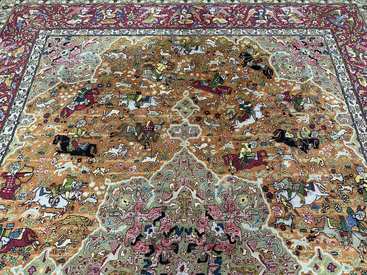 Antik Orientteppich handgeknüpft Tetex  Deutschland  um 1900 357x255 cm