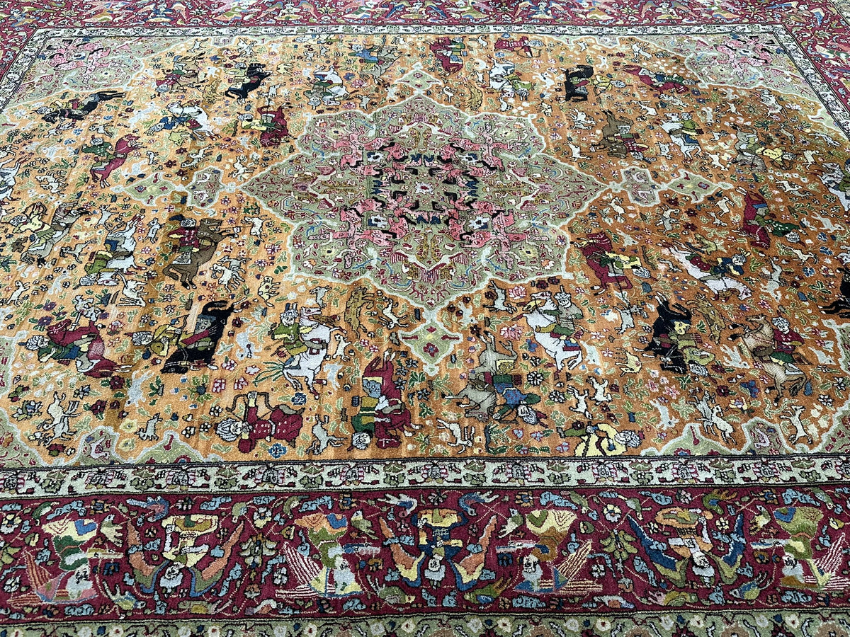 Antik Orientteppich handgeknüpft Tetex  Deutschland  um 1900 357x255 cm