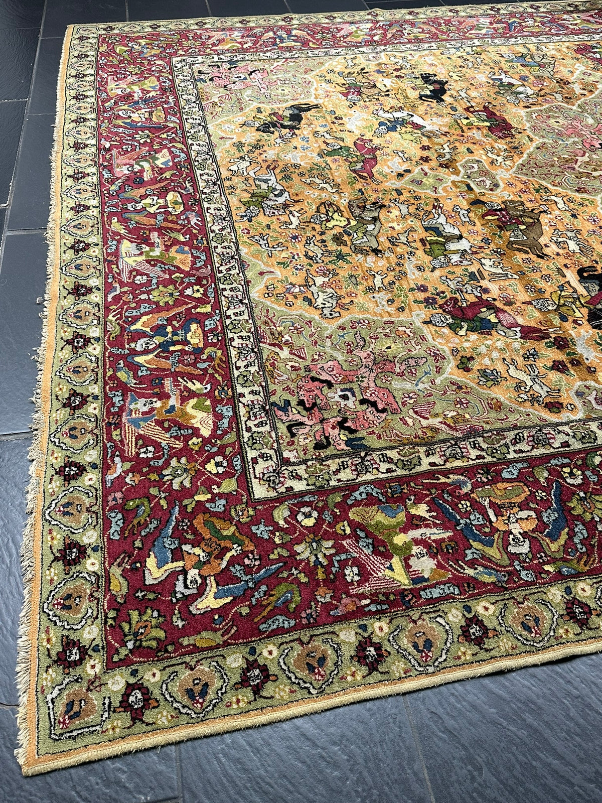 Antik Orientteppich handgeknüpft Tetex  Deutschland  um 1900 357x255 cm