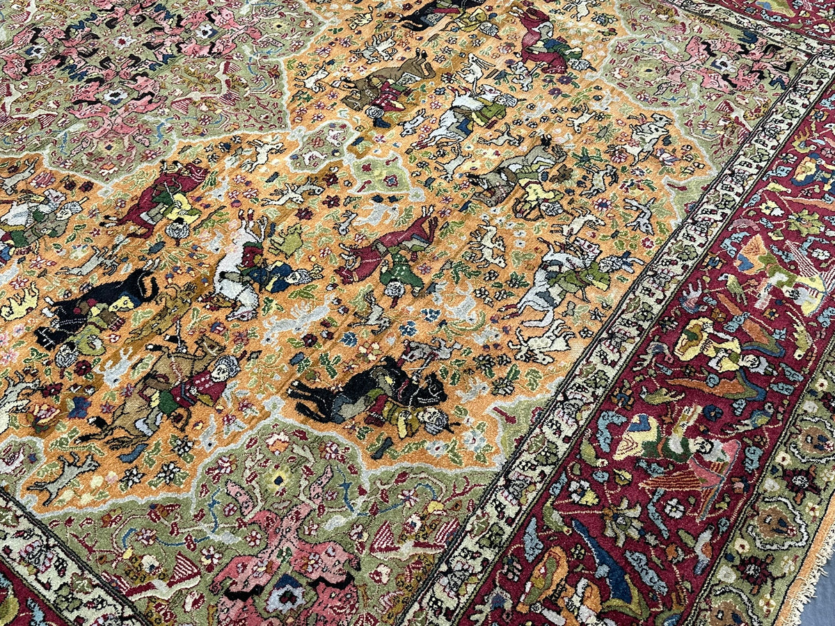 Antik Orientteppich handgeknüpft Tetex  Deutschland  um 1900 357x255 cm