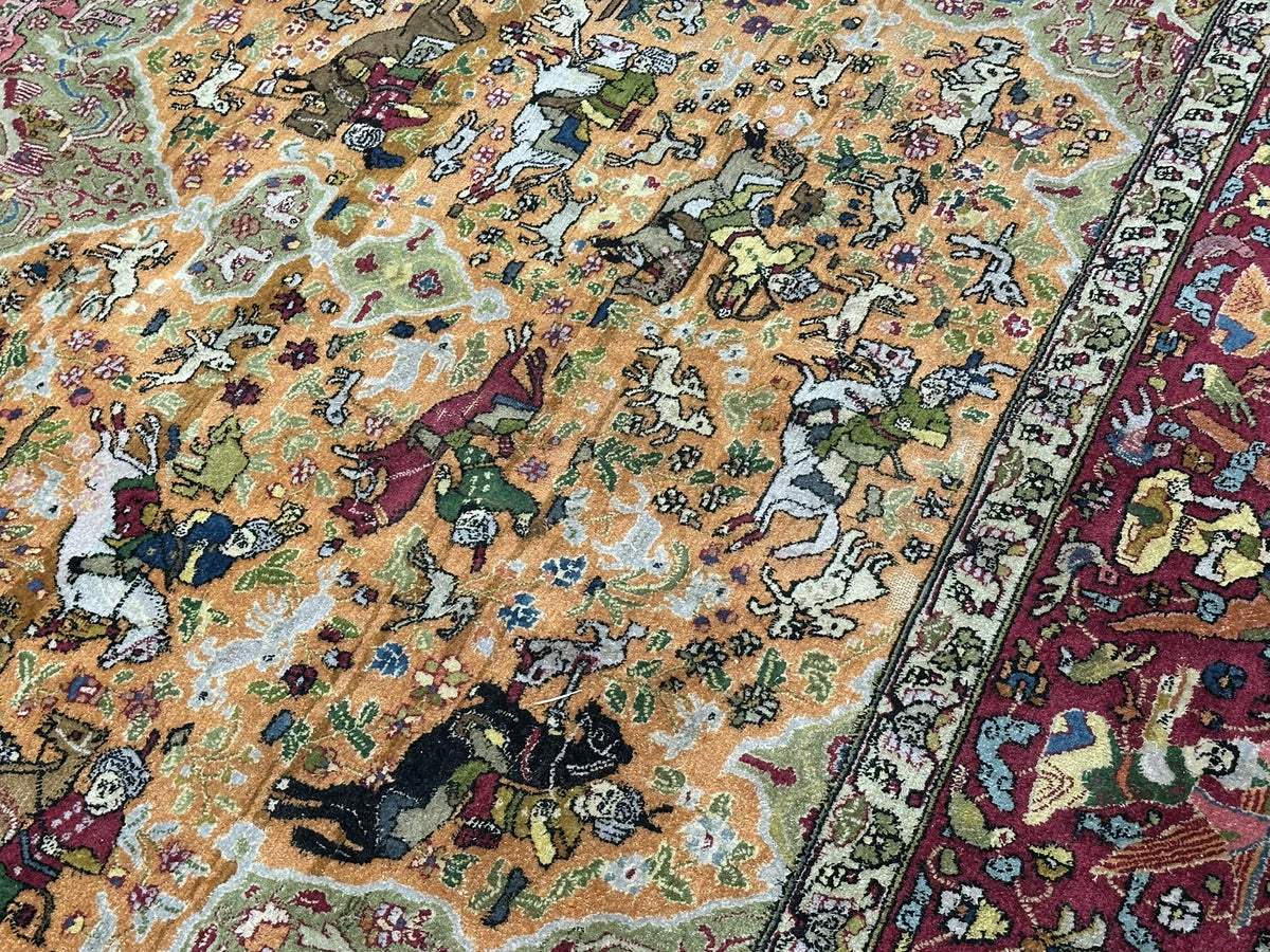 Antik Orientteppich handgeknüpft Tetex  Deutschland  um 1900 357x255 cm
