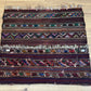 Antik Orientteppich handgeknüpft Kelim Kazak Naturfarben 145x105 cm