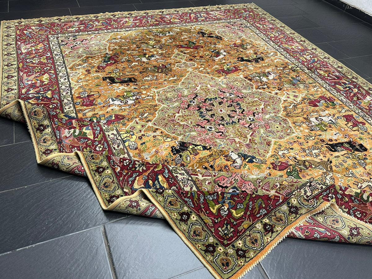 Antik Orientteppich handgeknüpft Tetex  Deutschland  um 1900 357x255 cm