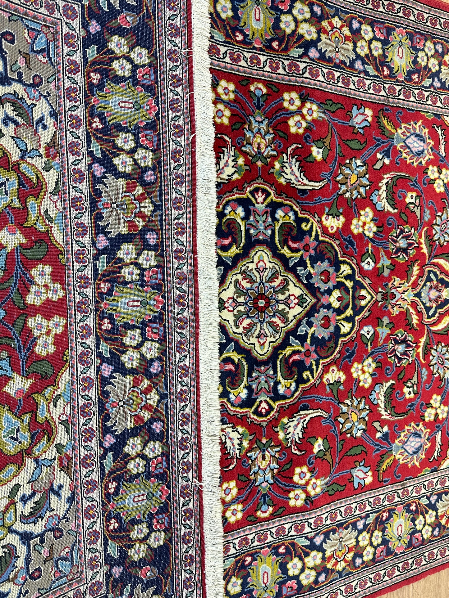 Handgeknüpfter Perser Orientteppich - Ghom - 210x135 cm