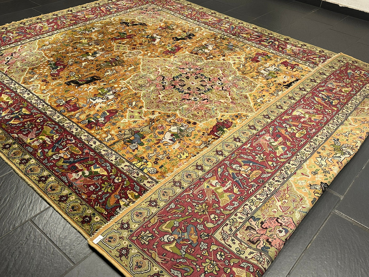 Antik Orientteppich handgeknüpft Tetex  Deutschland  um 1900 357x255 cm
