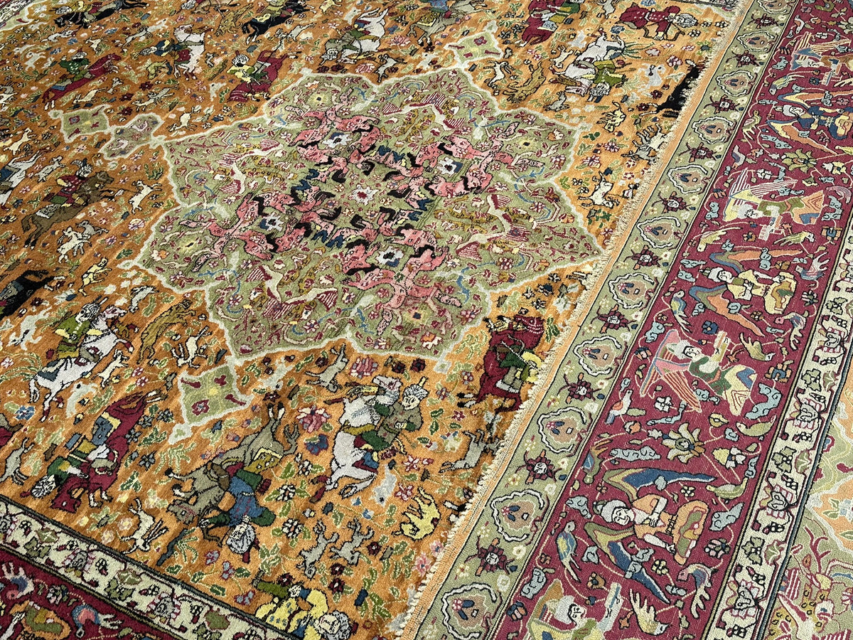 Antik Orientteppich handgeknüpft Tetex  Deutschland  um 1900 357x255 cm