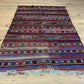 Antiker Orientteppich handgeknüpft Berber Kelim Naturfarben 173x107 cm