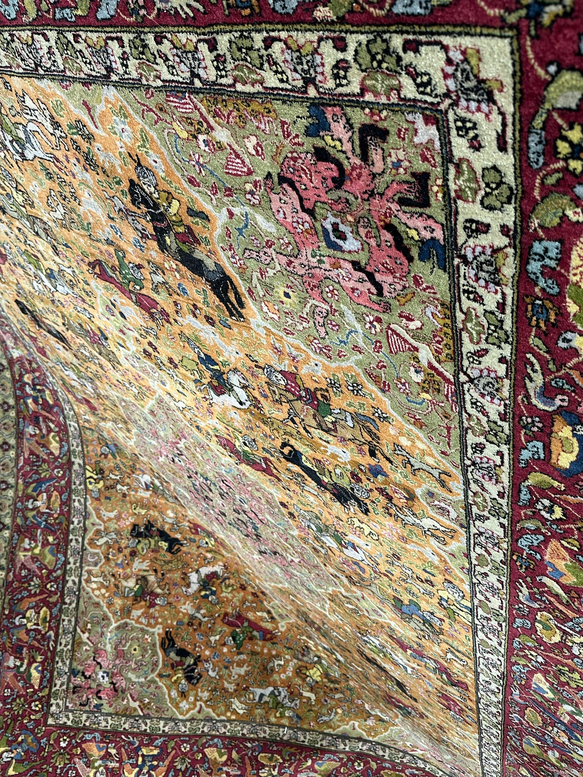 Antik Orientteppich handgeknüpft Tetex  Deutschland  um 1900 357x255 cm