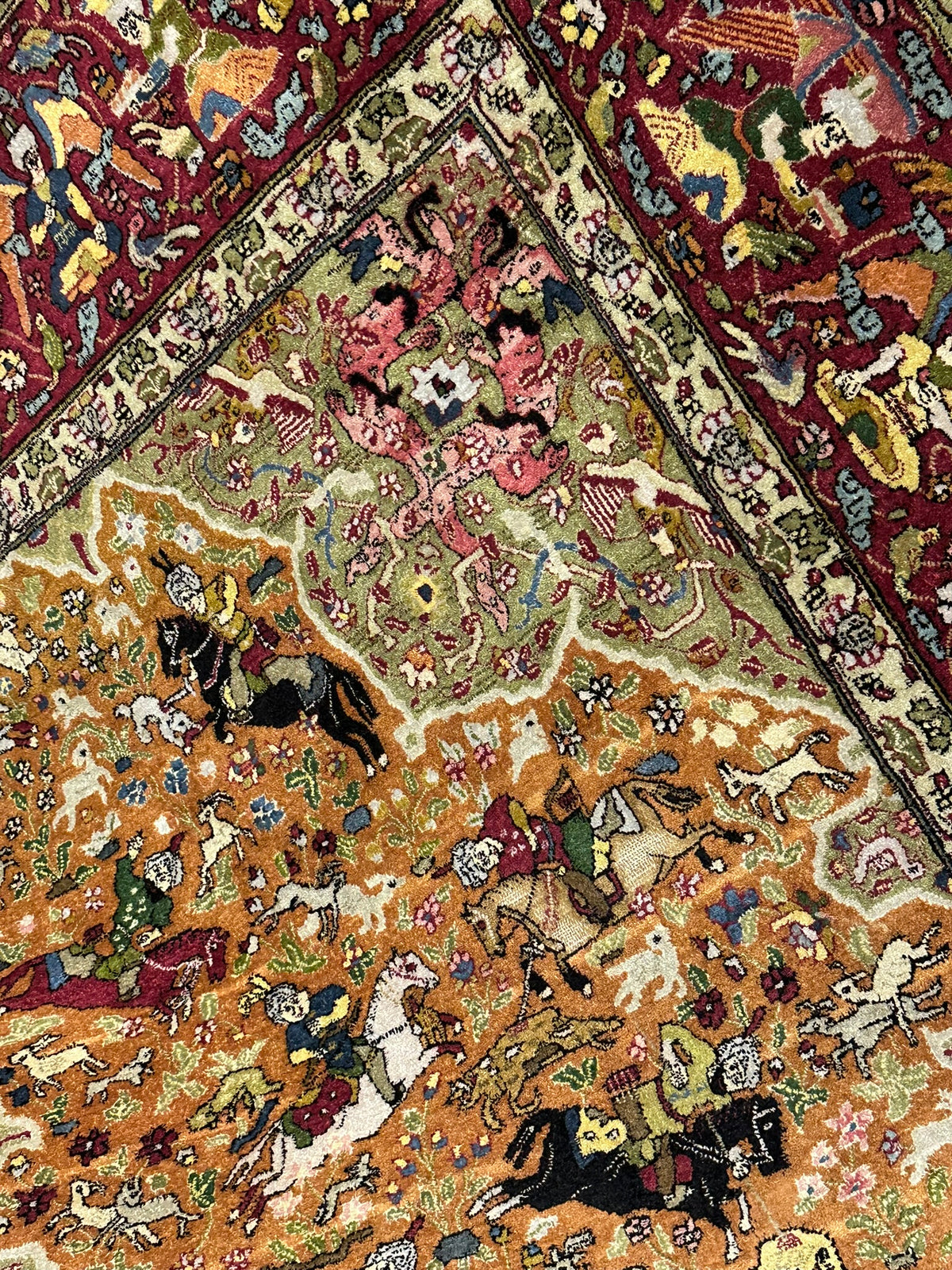 Antik Orientteppich handgeknüpft Tetex  Deutschland  um 1900 357x255 cm
