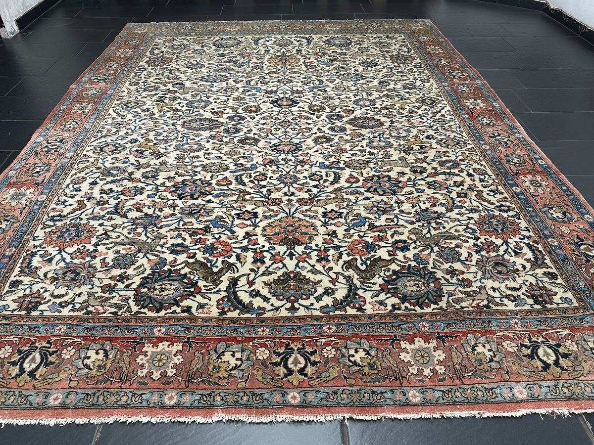 Orientteppich handgeknüpft Ghom Korkwolle 330x225 cm