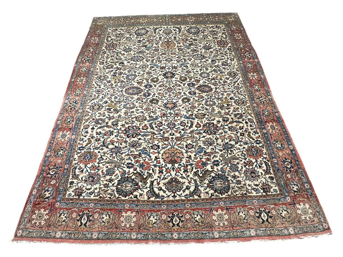 Orientteppich handgeknüpft Ghom Korkwolle 330x225 cm