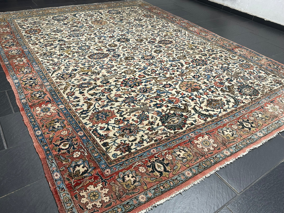 Orientteppich handgeknüpft Ghom Korkwolle 330x225 cm