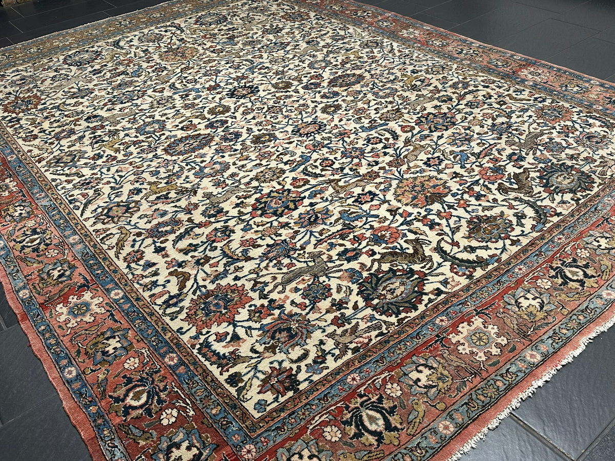 Orientteppich handgeknüpft Ghom Korkwolle 330x225 cm