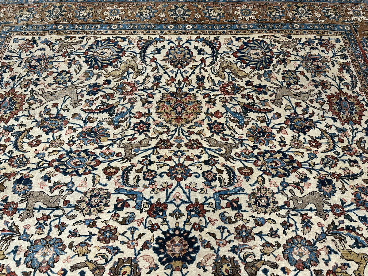Orientteppich handgeknüpft Ghom Korkwolle 330x225 cm