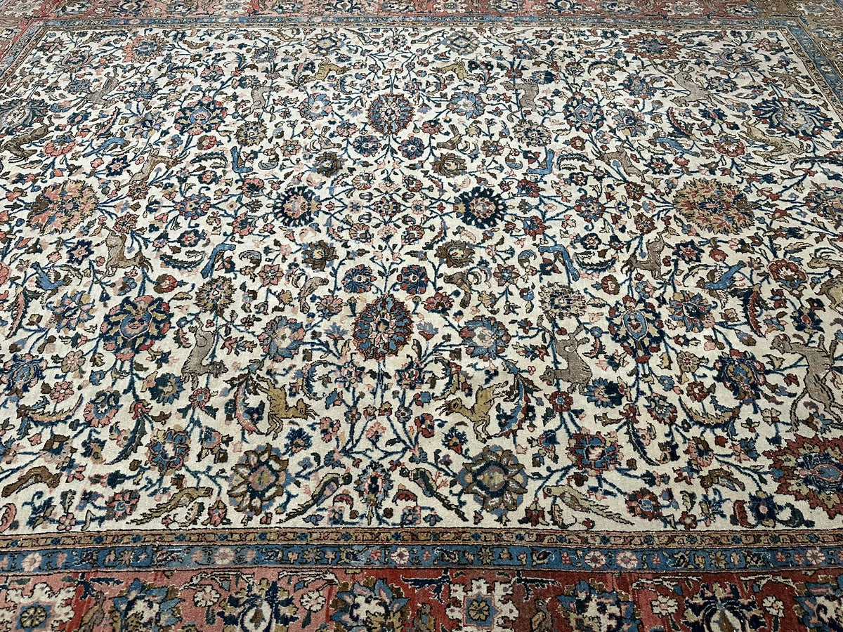 Orientteppich handgeknüpft Ghom Korkwolle 330x225 cm
