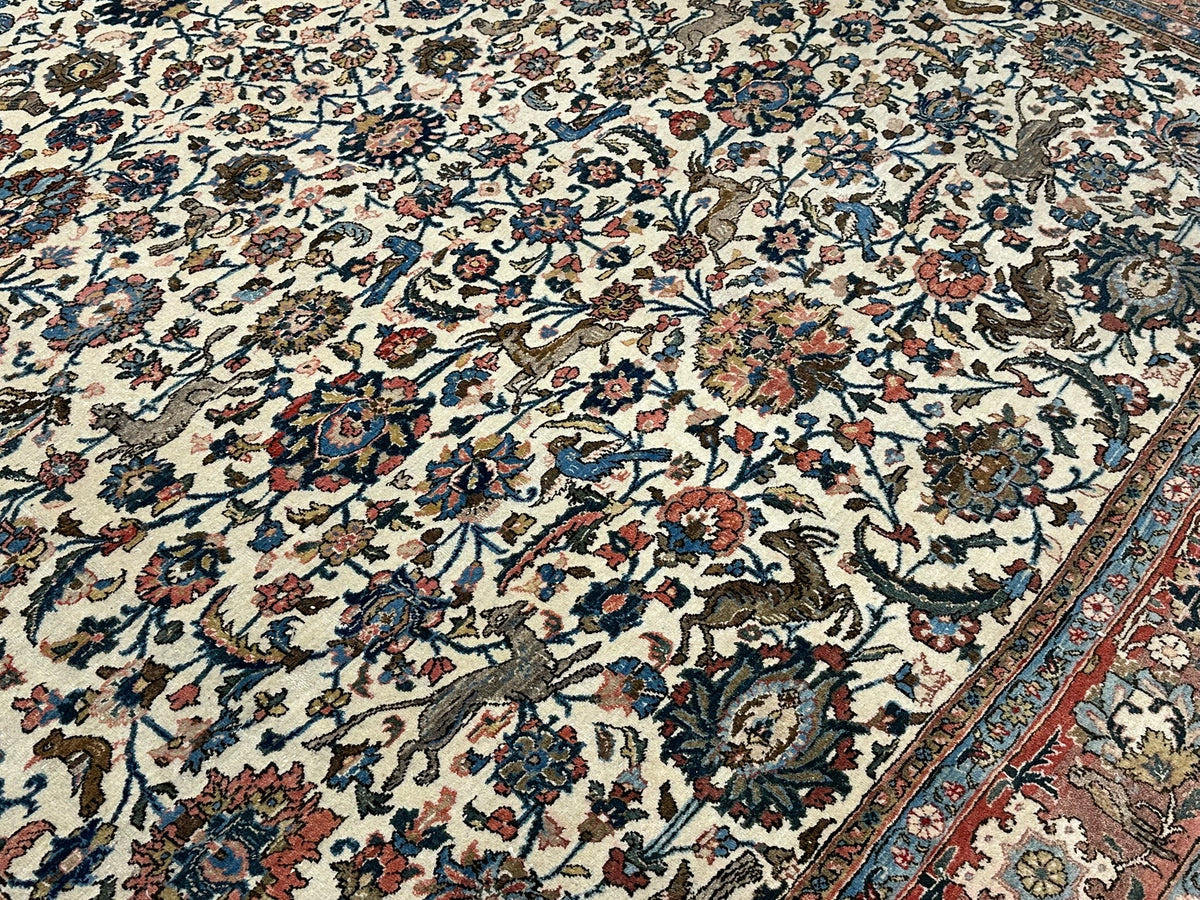 Orientteppich handgeknüpft Ghom Korkwolle 330x225 cm