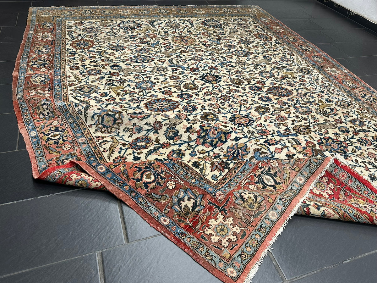 Orientteppich handgeknüpft Ghom Korkwolle 330x225 cm