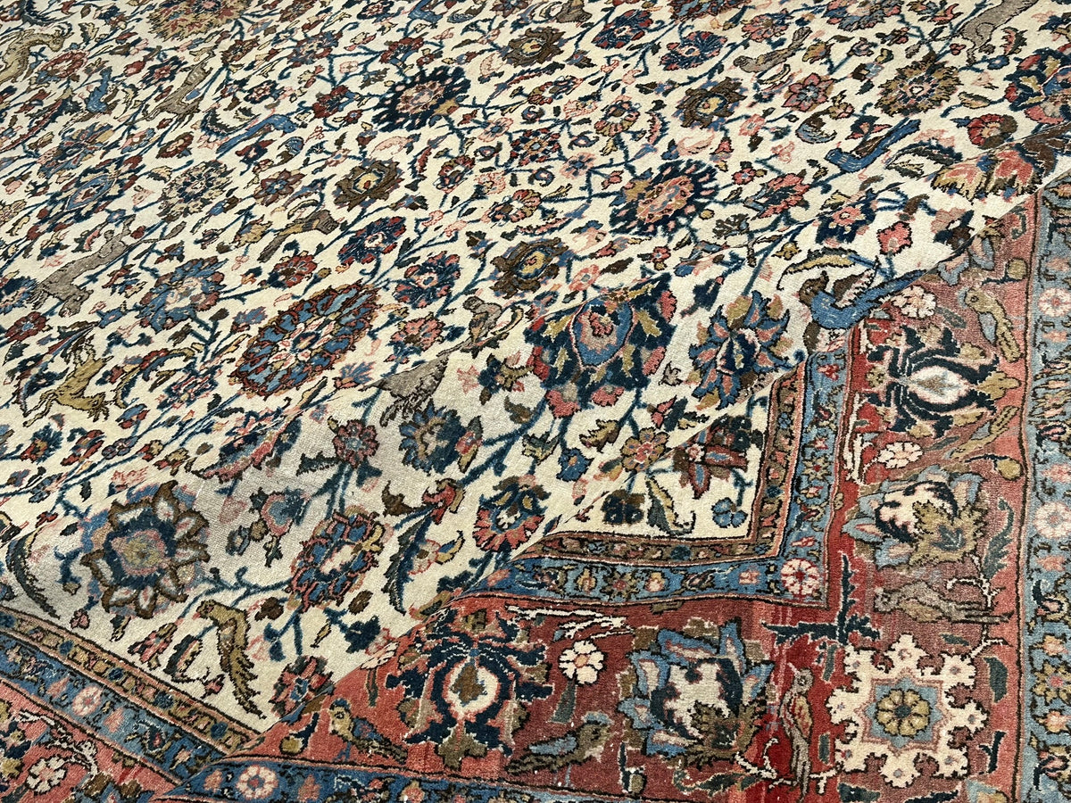 Orientteppich handgeknüpft Ghom Korkwolle 330x225 cm
