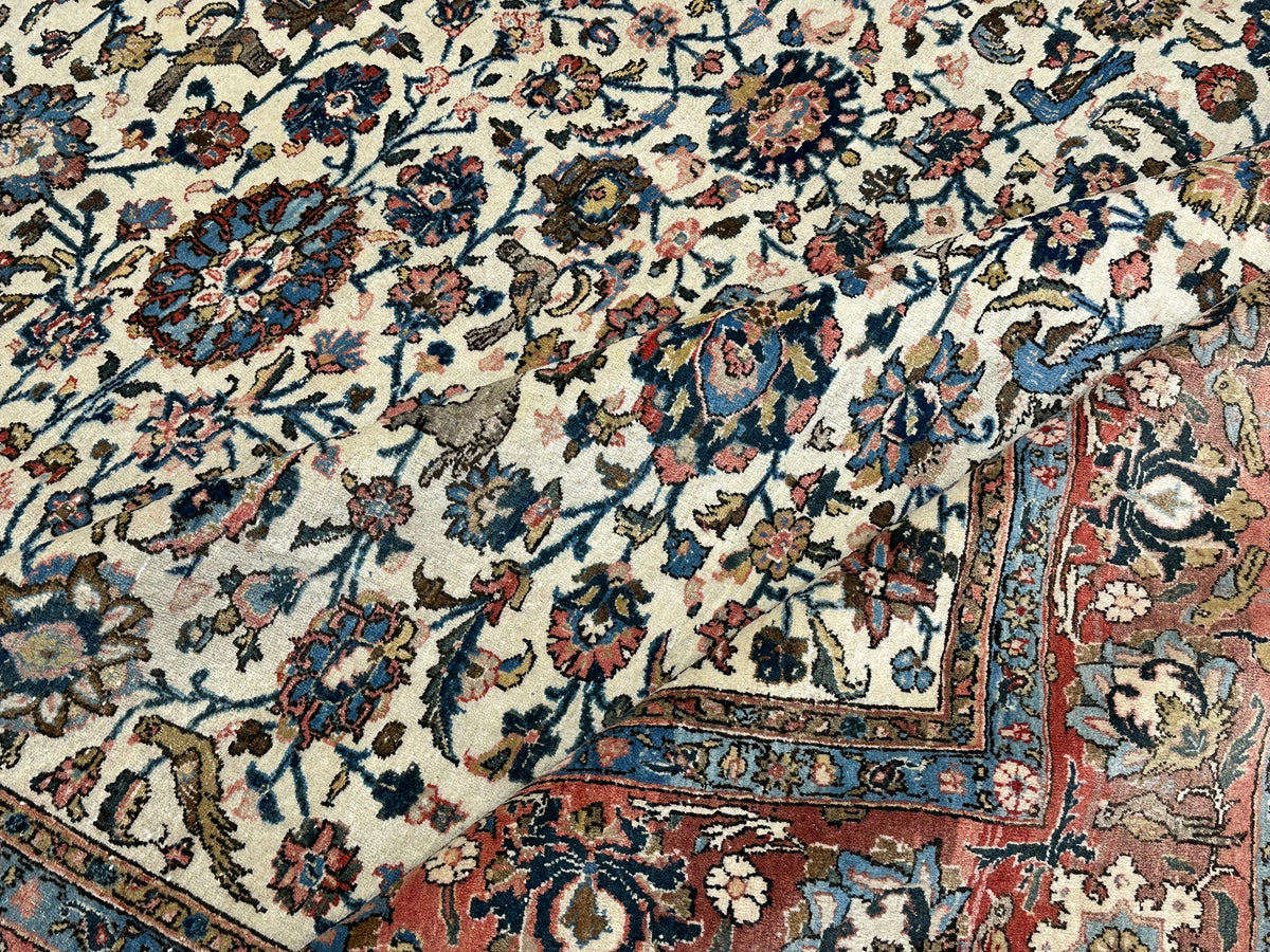 Orientteppich handgeknüpft Ghom Korkwolle 330x225 cm